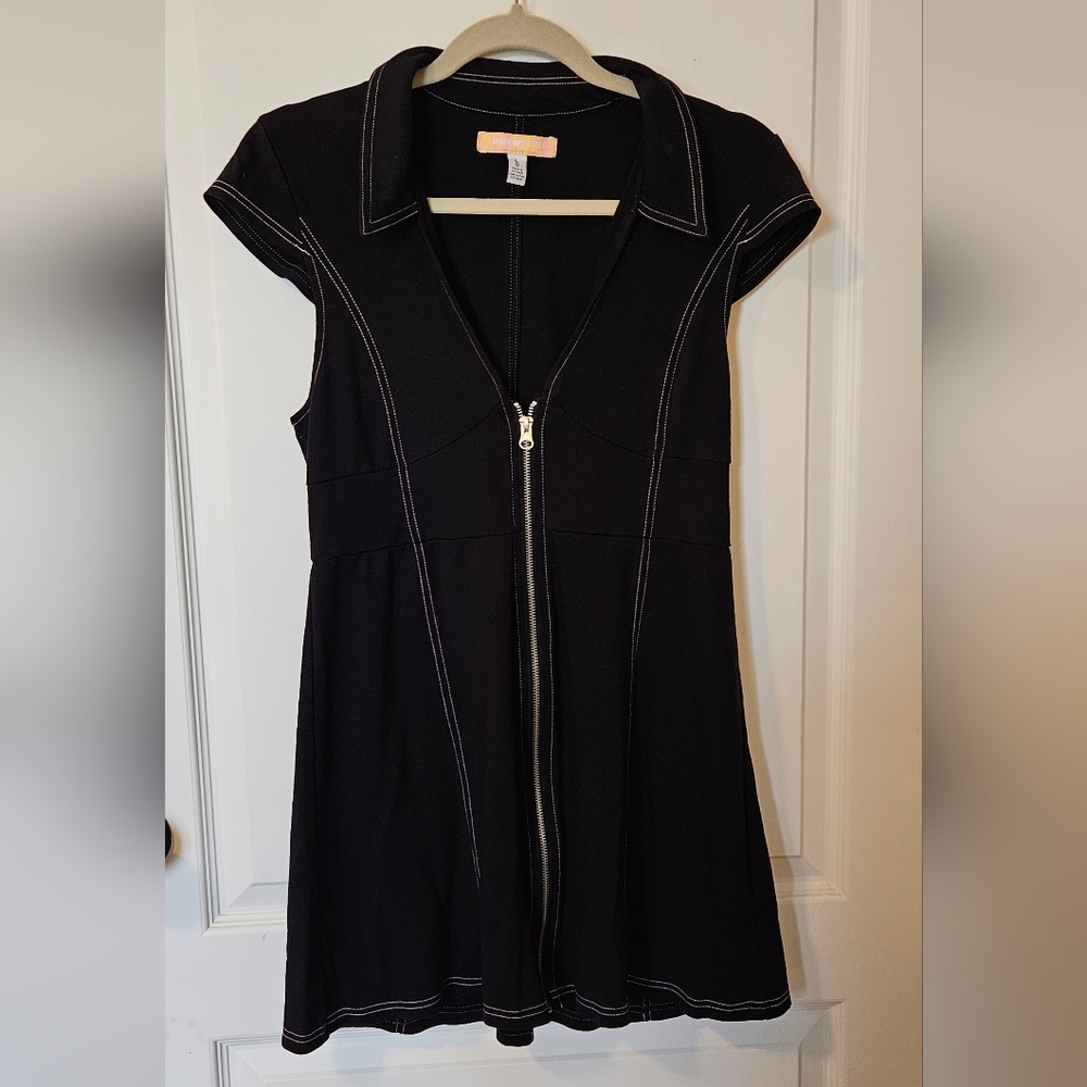 Urban outfitters Black Zip-Up Dress- Lg